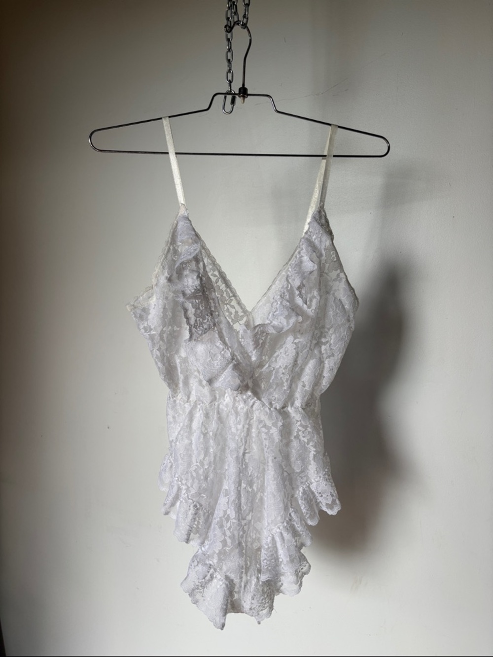 Floral Lace V-Neck Bodysuit Women Intimates Layer Swimsuit Cover Up Vintage